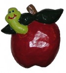 Apple With Worm Pattern