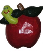 Apple With Worm Pattern